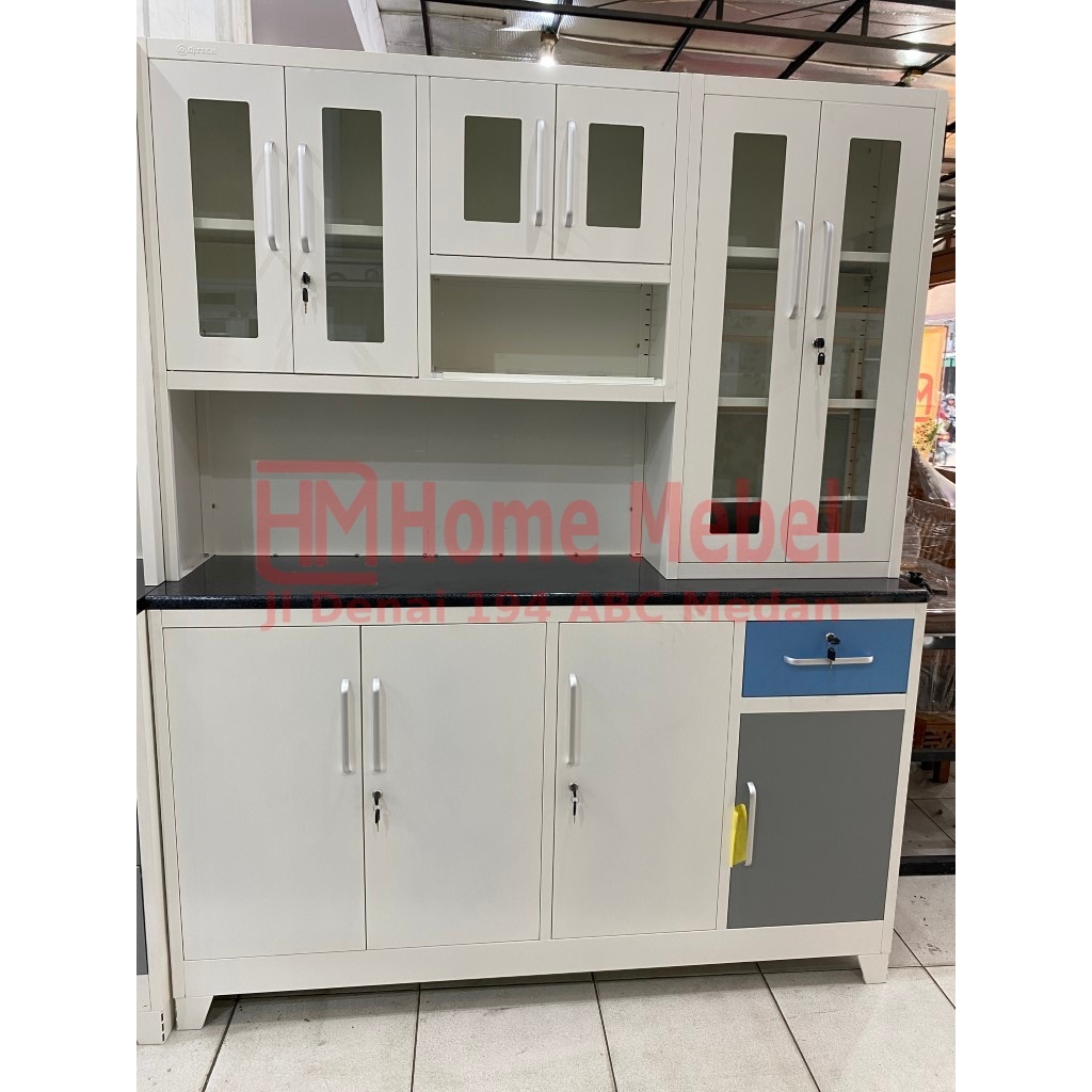 PROMO TERMURAH LEMARI DAPUR ALUMINIUM / LEMARI SAYUR BESI 3pintu & 4 Pintu PLAT By Medanhome
