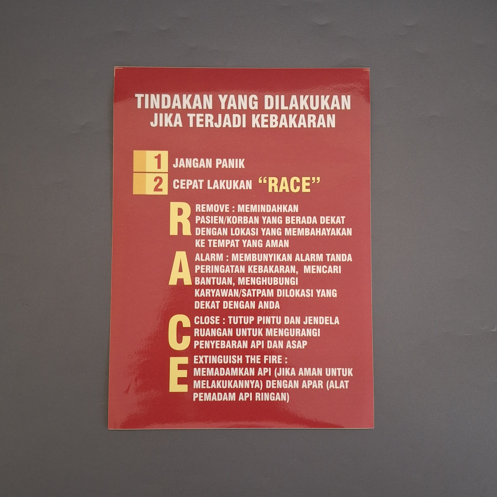

Stiker Tindakan Jika Terjadi Kebakaran | Stiker APAR