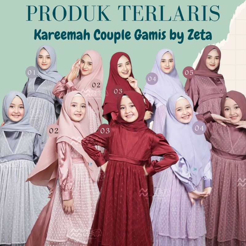 ZETA || KAREEMA COUPLE DRESS, GAMIS IBU DAN ANAK CANTIK BRANDED ORI PREMIUM MURAH