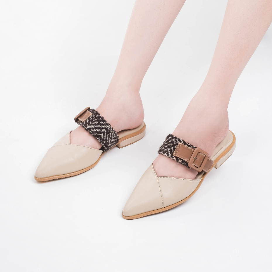 CEKHAS - Pixy Cream Mules Wanita