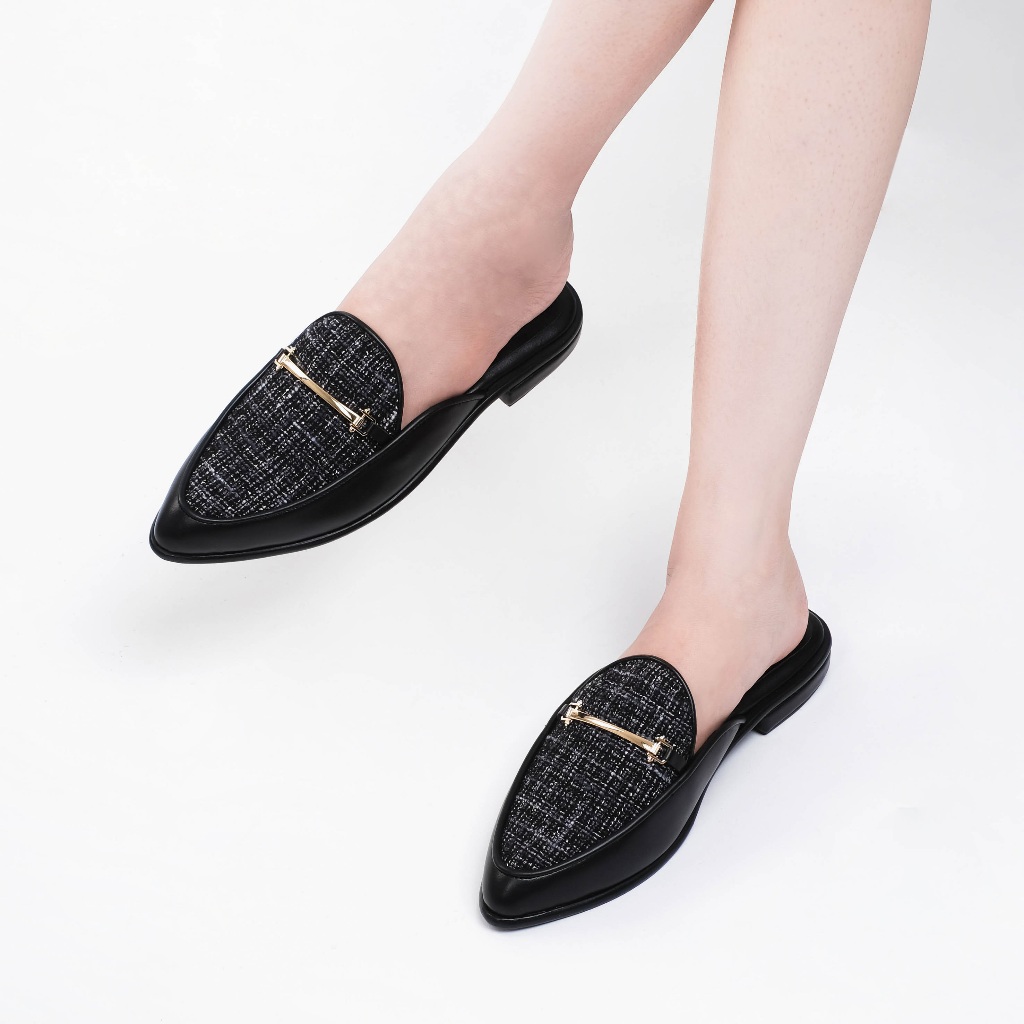 Cekhas - Diva Black Mules Wanita