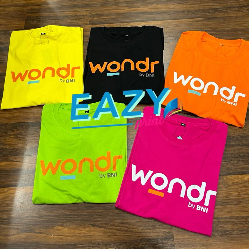 KAOS WONDR BNI BAJU SERAGAM TSHIRT BANK BNI APLIKASI WONDER KARYAWAN BANK TABUNGAN INDONESIA BUMN KA