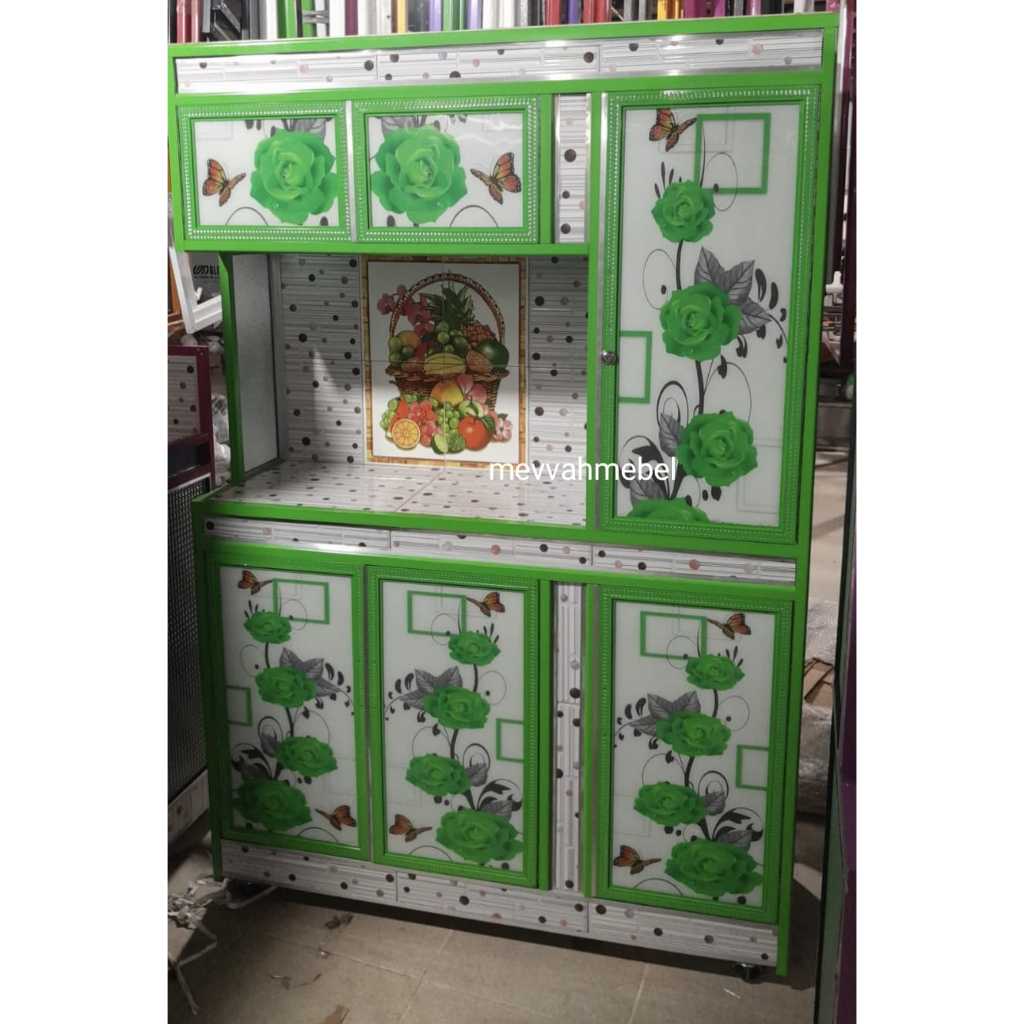 Lemari piring  6 pintu / Lemari piring alumunium 6pintu ukuran besar / lemari sayur alumunium / lema