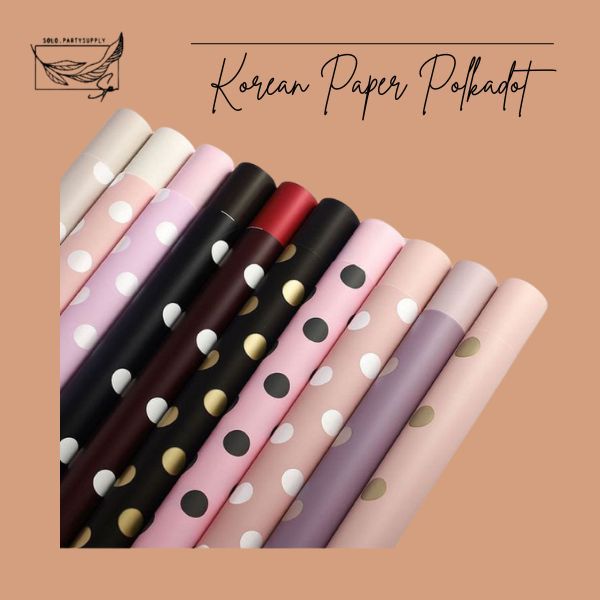 

(SW) FLOWER WRAPPING POLKADOT CELLOPHANE KERTAS BUKET PEMBUNGKUS BUNGA /FLOWER WRAPPING PAPER MOTIF / KERTAS BUNGA / FLOWER WRAPPING CELLOPHANE