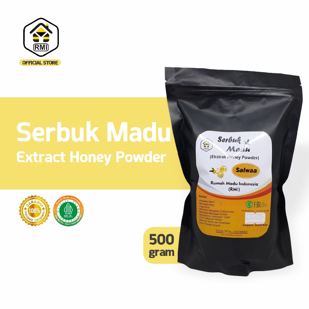 

Serbuk Madu Salwaa | Honey Powder | Madu Bubuk 100% Alami Isi 500g Tanpa Campuran Apapun