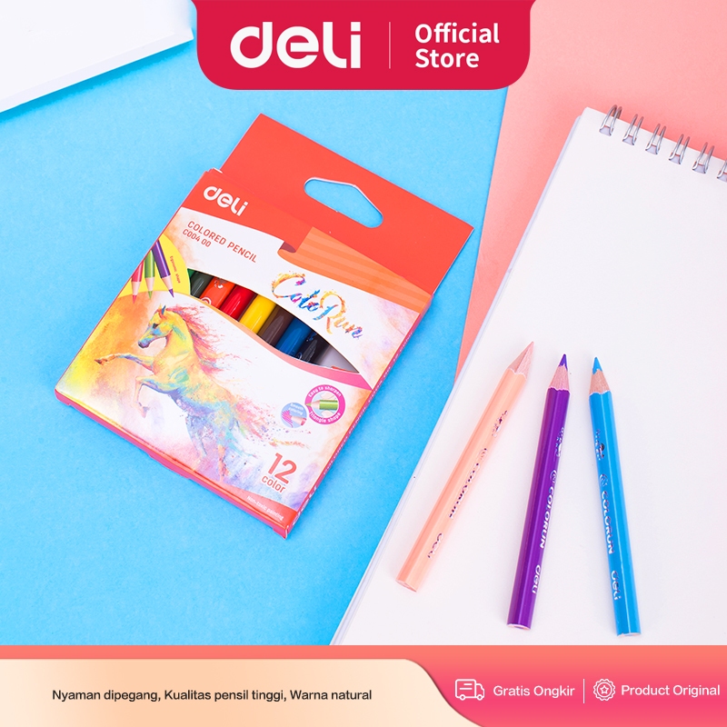 

Deli Pensil Warna / Colored Pencil 12 Warna EC00400