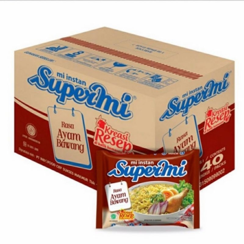 

SUPERMI AYAM BAWANG 1 DUS ISI 40 BKS