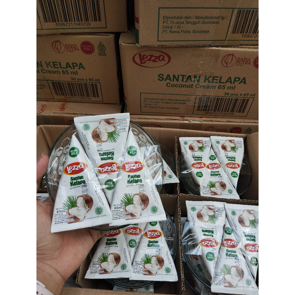 

1 DOS ISI 36 PCS SANTAN LEZZA 3PCS GRATIS MANGKOK ISI 65ML DAPAT 3PCS LEZZA SANTAN MURAH