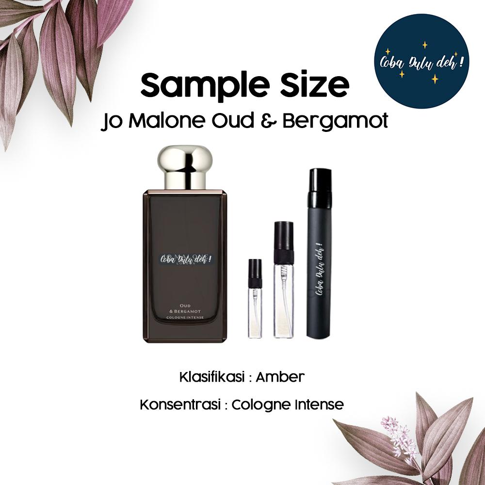 Decant Parfum Original Jo Malone Oud & Bergamot Cologne Intense