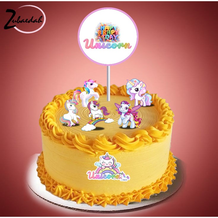 Toper STYROFOAM karakter UNICORN hiasan tusuk kue ulang tahun decorasi cake