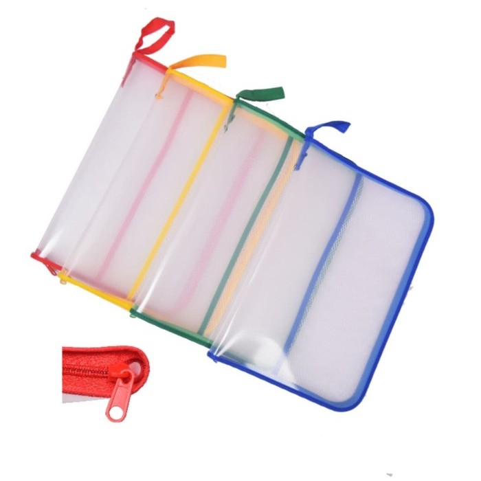 

Map Plastik Resleting Jaring Zipper Bag File F4 Tas Dokumen