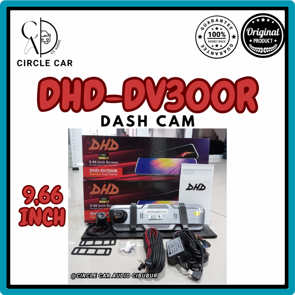 KAMERA DVR DHD DV300R 9.66 INCH / KAMERA SPION MOBIL / DASHCAM DHD