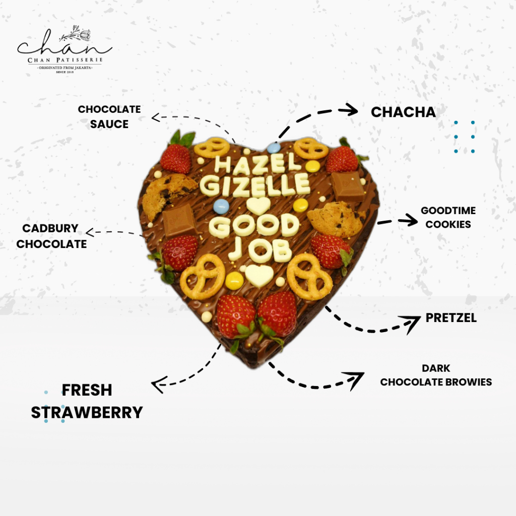 

RB Brownies Jubilant Decoration Chan Patisserie Size 20cm Hampers Valentine Birthday Hampers