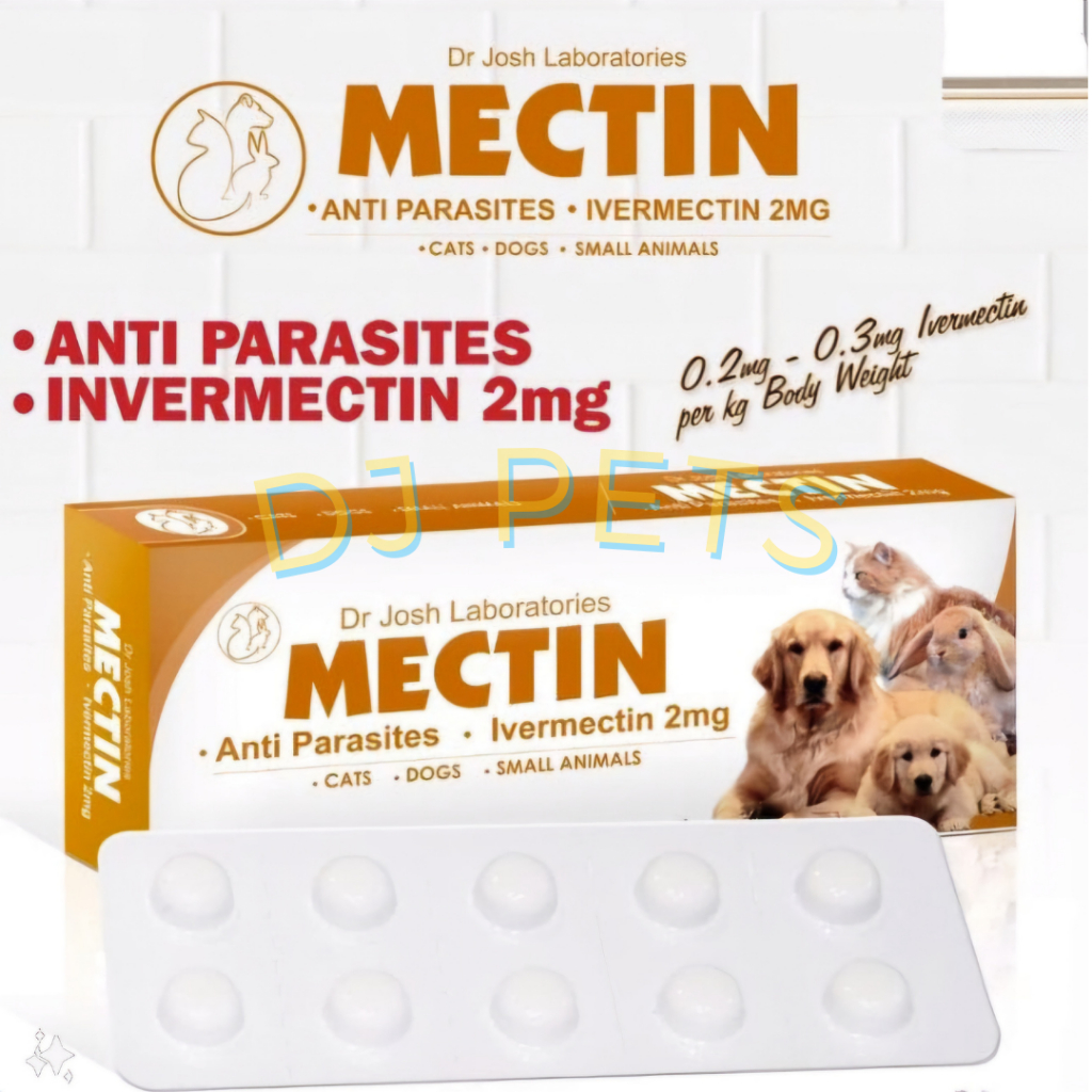 Mectin 1 Tablet Anti Parasites Ivermectin 2mg Obat anti parasit dan cacing pencernaan untuk anjing k