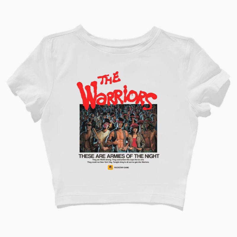 Baby Tee THE WARRIORS - ROCKSTAR GAME games Playstation gamers Y2k Style Crop Tee hitam crop top put