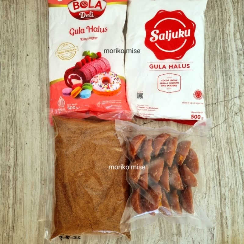 

[ 500 gr ] gula halus SALJUKU 500 gr BOLA DELI / GULA MERAH AREN sugar cane red brown sugar coconut sugar / MADU Natural organik / high FRUCTOSE CORN SYRUP sirup fruktosa jagung gula buah sirup / sugar castor powder / icing sugar powder saljuku