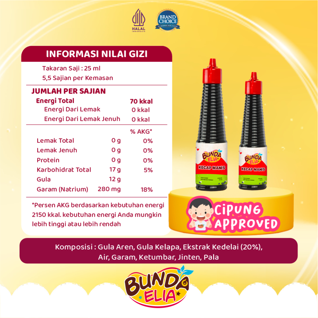 

RB Bumbu Bunda By Elia Kecap Saos Minyak Wijen Non MSG Non Pengawet