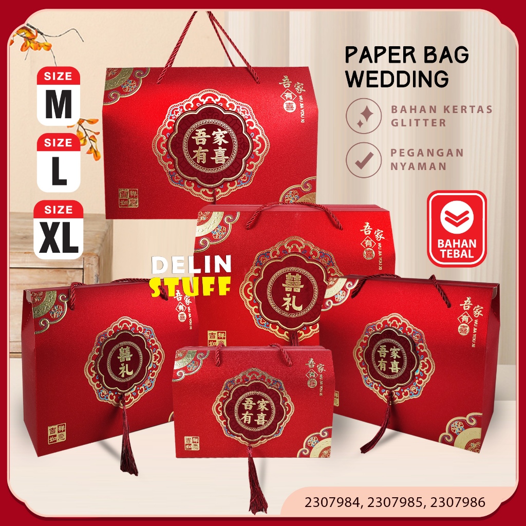 

Paper Bag Wedding Kotak Souvenir Pernikahan Paperbag Sangjit Souvenir Teapai 2307984 2307985 2307986