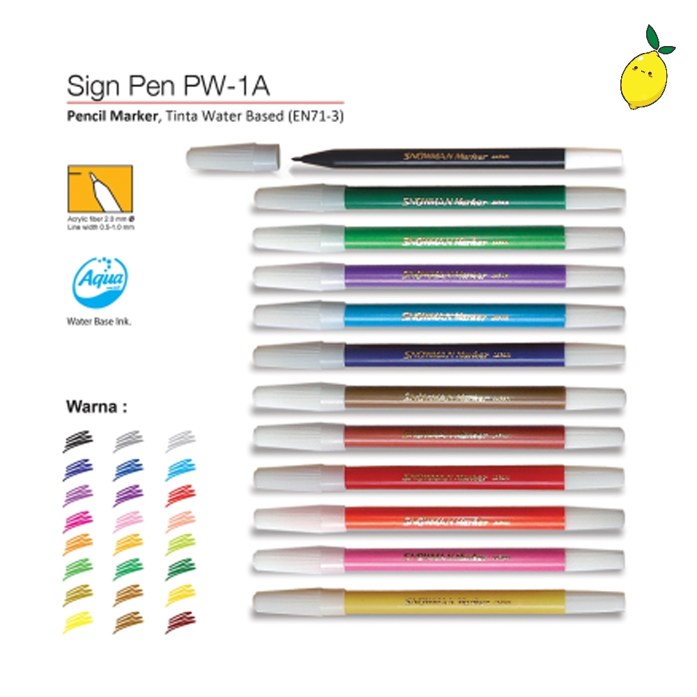 

Spidol Kecil Snowman / Sign Pen PW-1A