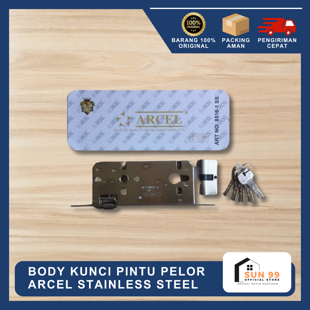 Body Kunci Pintu Pelor ARCEL Stainless Steel