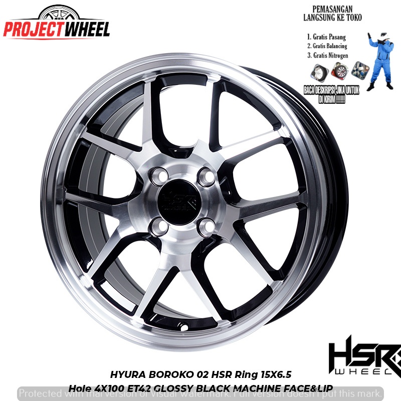 PROMO VELG BARU MURAH HSR HYURA R15 Soluna , Greco , Yaris , Vios , Genio , Estilo Dll