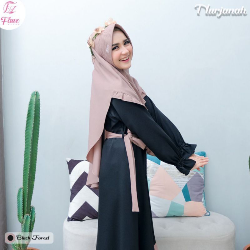 Fauz Hijab- nurjanah dress by fauz hijab-Ori Ready Stok
