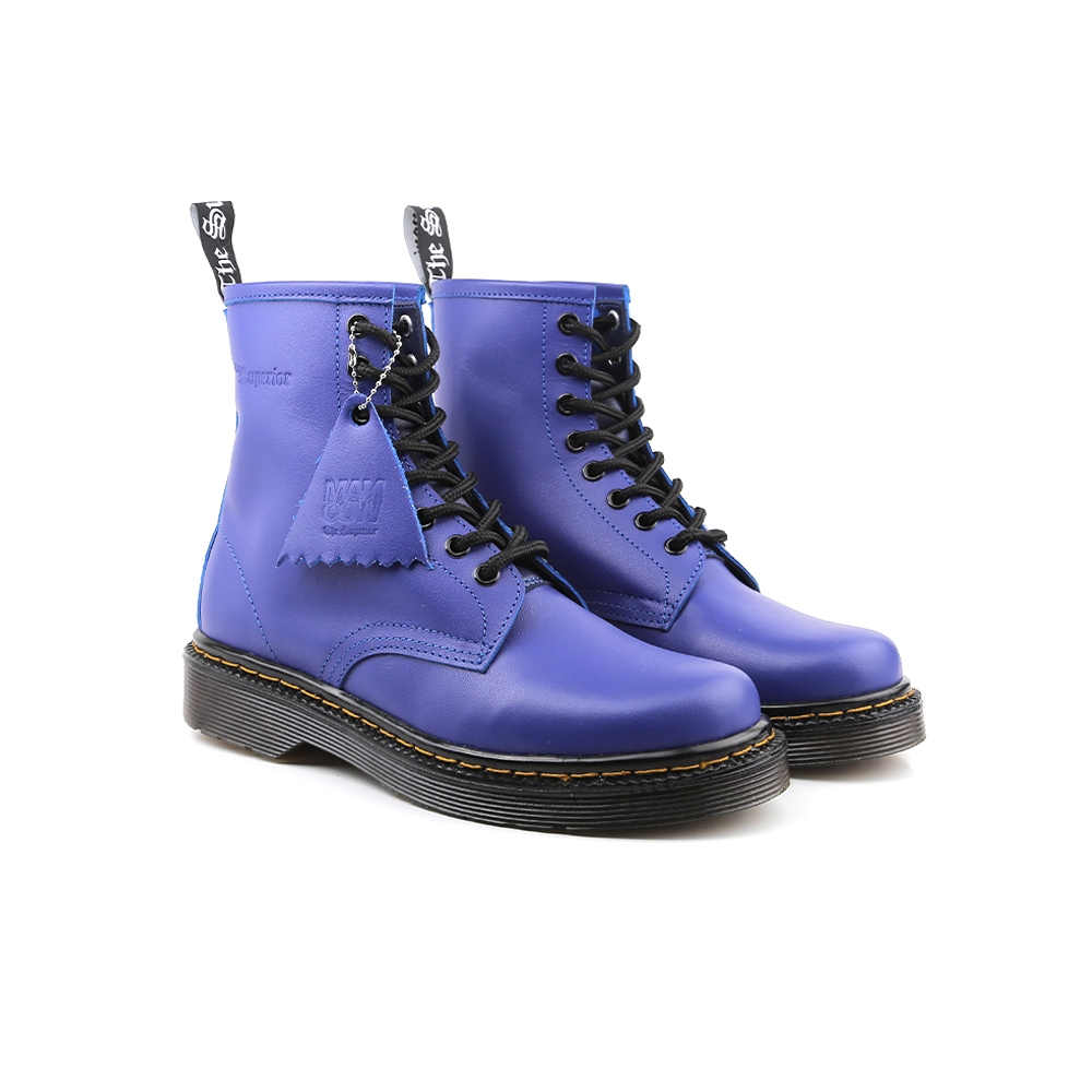 Mancow High Boots Blue Sepatu Formal Pria Wanita Original Kulit Asli