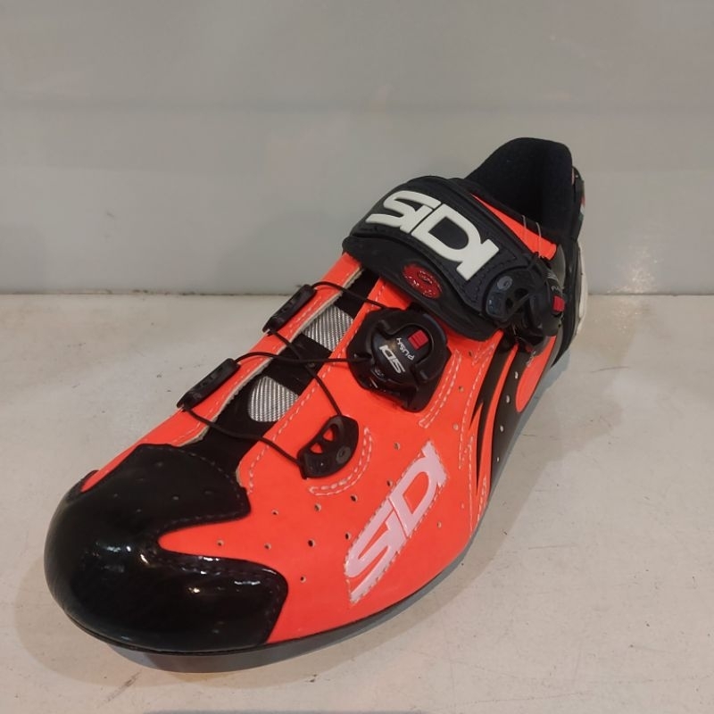 Sepatu Sidi Wire Carbon Cleat Roadbike Size 41 Orange Black Original
