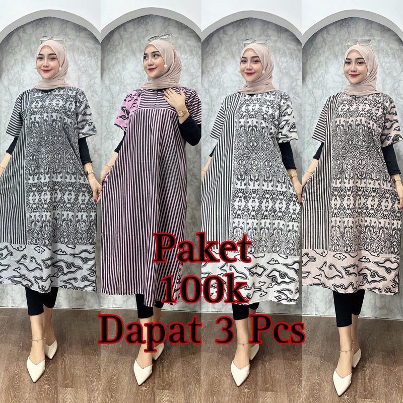 Baju Daster 100k Dapat 3 - Daster Salma Elma Standar Viral Bast Seller Terlaris Kekinian Bolo Daster