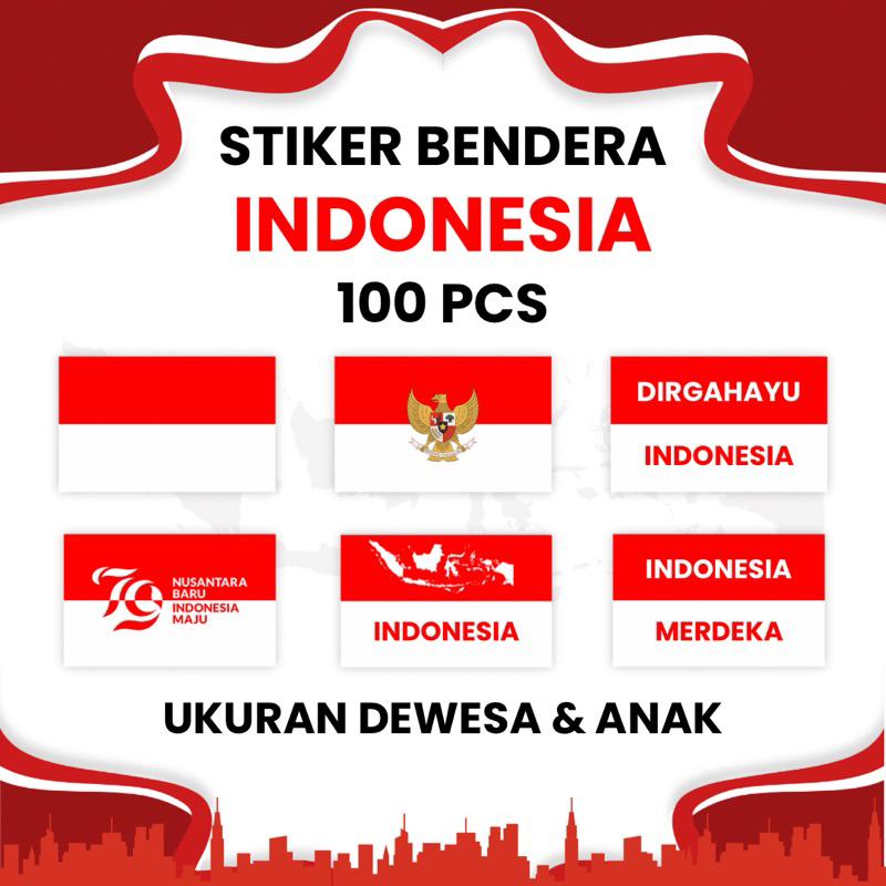 

Stiker Merah Putih / Stiker Bendera Pipi Ukuran Dewasa dan anak