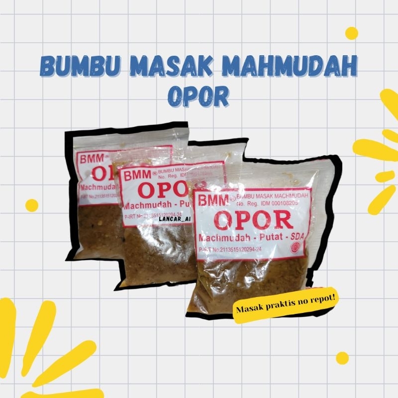 

Bumbu Masak Mahmudah / Bumbu Instan / BMM Opor