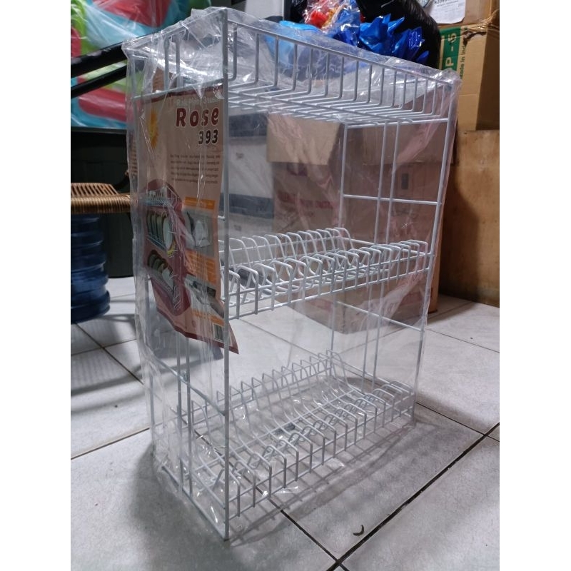 Rak piring 3 susun besi tebal