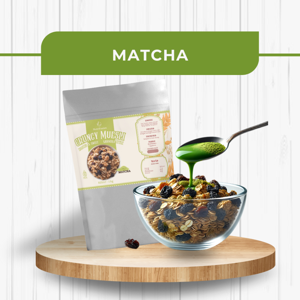 

Crunchy Muesli Granola Style 1 KG (Matcha) | Murah Meriah | Enak | Diet | Promo | Terjangkau | Nikmat | Promo | Renyah | Diskon | Sehat | Lezat | Ekonomis | Termurah | Granola | Oats | Sereal | Sarapan