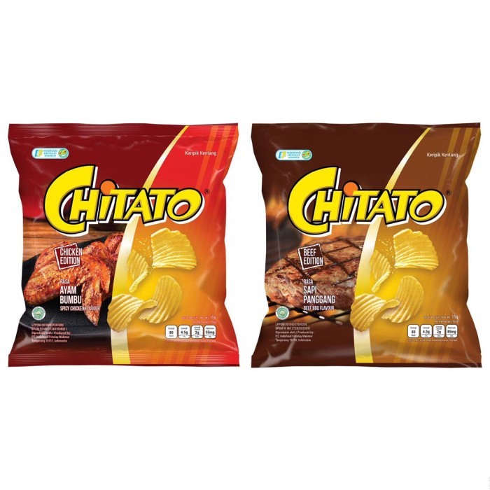 

CHITATO POTATO CHIPS 68 GR - Varian Rasa Ayam Bumbu & Sapi Panggang