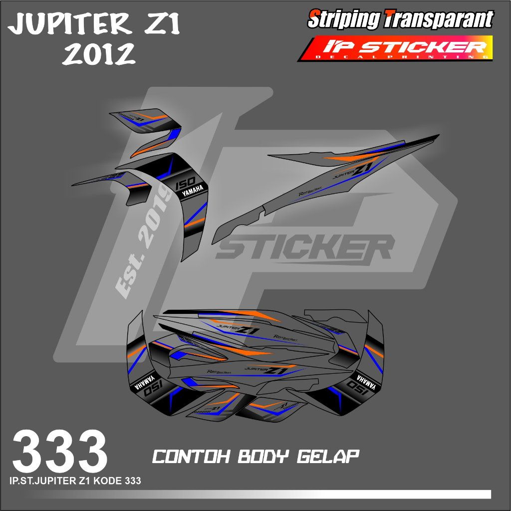 JUPITER Z1 2012 (COD) STIKER STRIPING MOTOR YAMAHA JUPITER Z1 HOLOGRAM DAN TRANSPARAN