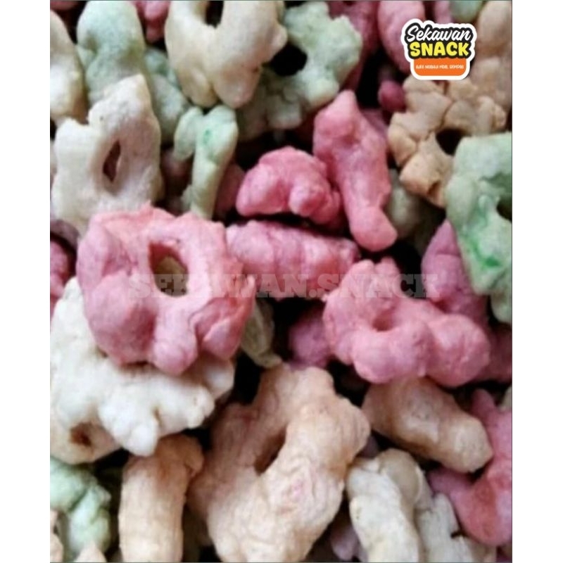

Cincin Warna Warni|Cincin Sakura 500gram|Jajanan Jadul Ajisan|Sakura Cincin Warna-Warni