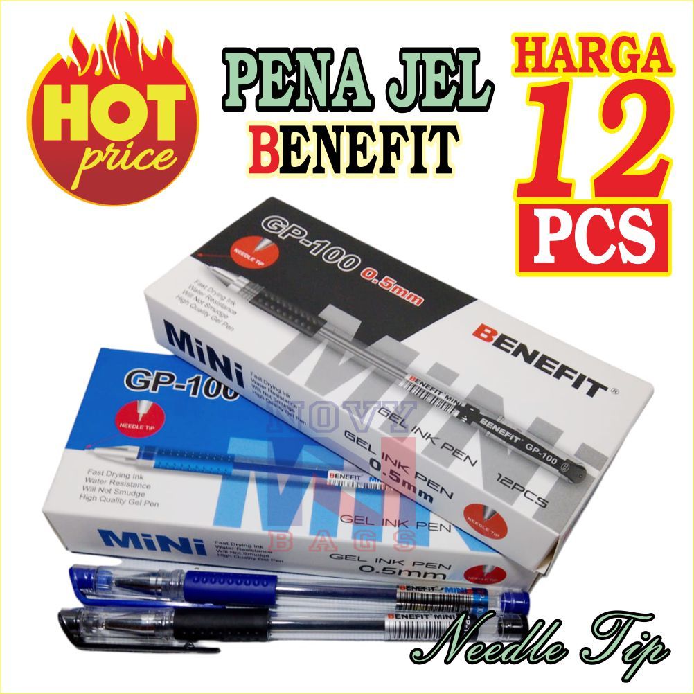 

PENA GEL BENEFIT Gel Pen 0.5mm GP 100 BOLPOINT OIL PEN HARGA SPESIAL