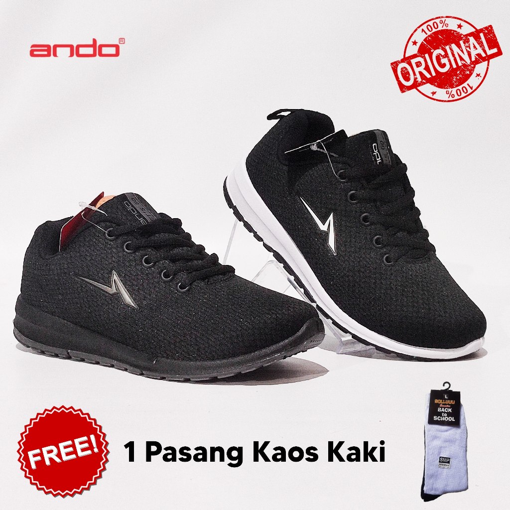 [ORIGINAL] Sepatu Sekolah Anak Ando Laki Laki Perempuan / Sepatu Sekolah SD SMP SMA / Sepatu Sekolah
