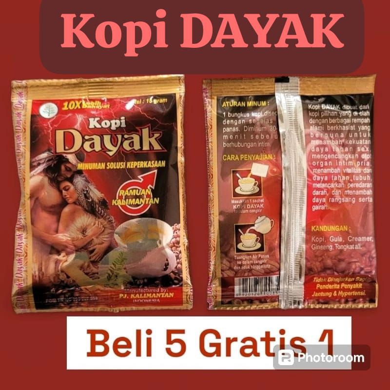 

[ 1 Sachet ] Kopi DAYAK By PJ. KALIMANTAN Original Coffee Kalimantan Punya Harga 1 Sachet