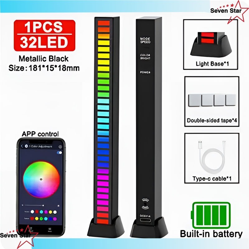 LAMPU LED RGB MUSIK SPEKTRUM / LAMPU LED SENSOR SUARA / LAMPU RITME