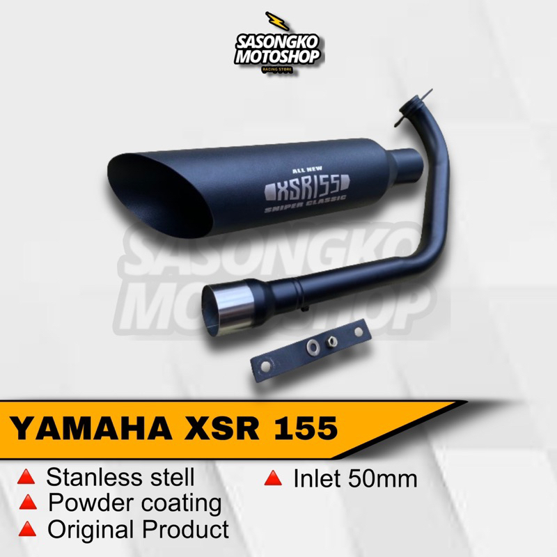 KNALPOT YAMAHA XSR 155 UNDERBELLY ORIGINAL SNIPER RACING EXHAUST