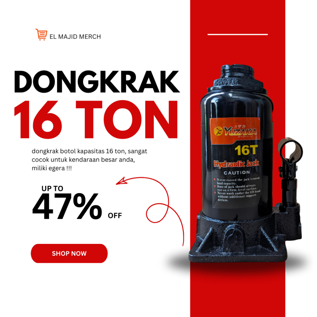 YUZAKA DONGKRAK 16 TON BOTOL HYDRAULIC JACK 16TON