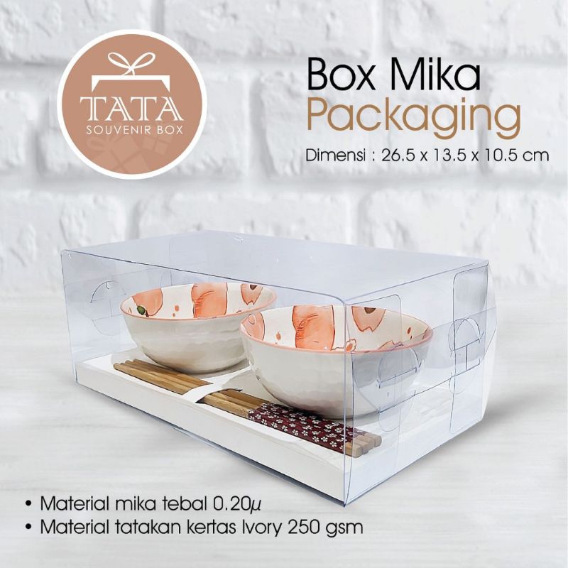

Box Mika 26,5 x 13,5 x 10,5 cm (Set Mangkok dan Sumpit) Min Order 2 Pcs
