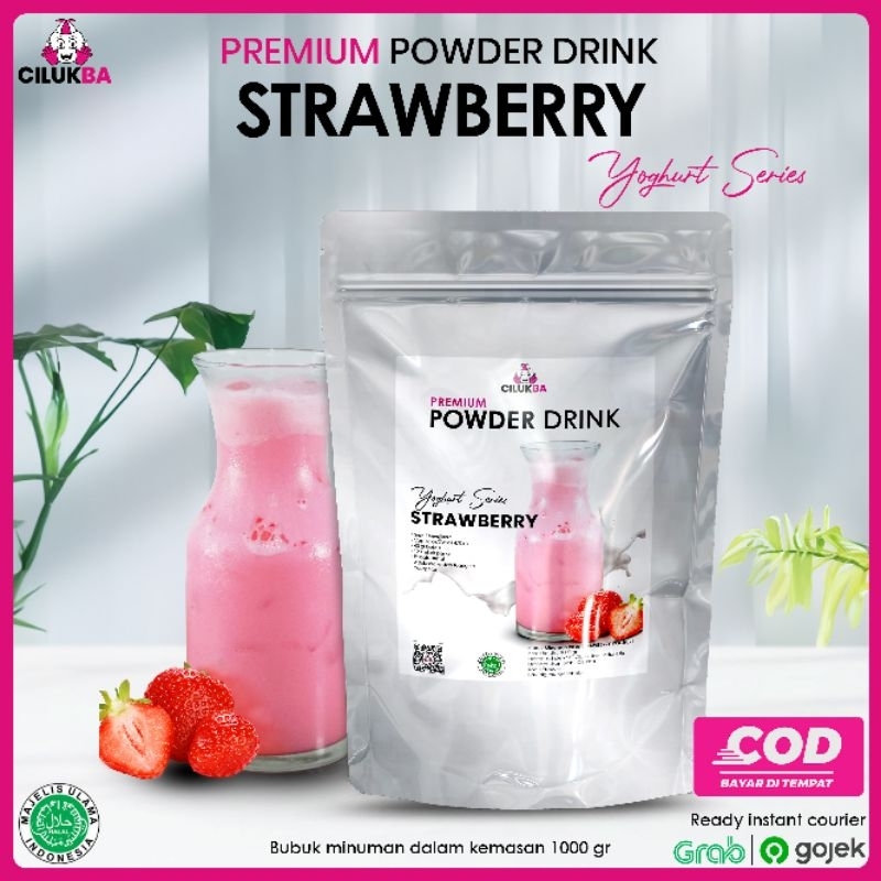 

Cilukba Bubuk Minuman Premium Rasa Strawberry Yoghurt 1 kg / Premium Powder Drink