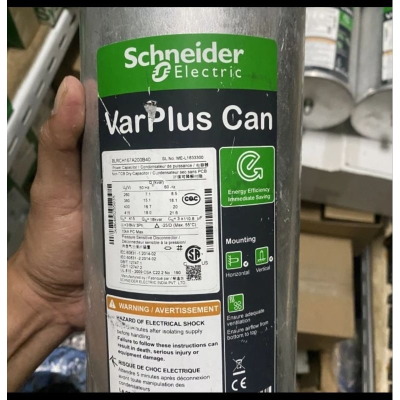 CAPACITOR SCHNEIDER BLRCH167A200B40
