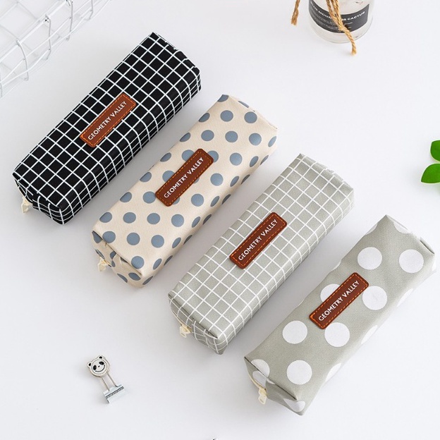 

SPECIAL PRICE GEOMETRY korean simple Stationery Bag Pencil Case Tempat Pensil motif geometry simple kekinian