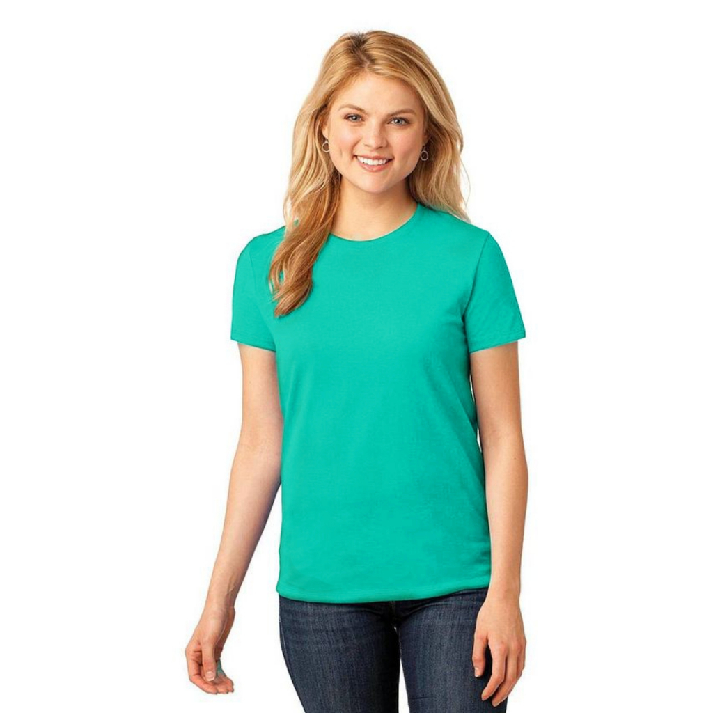 Kaos Polos Lengan Pendek Wanita Warna Tosca 30s