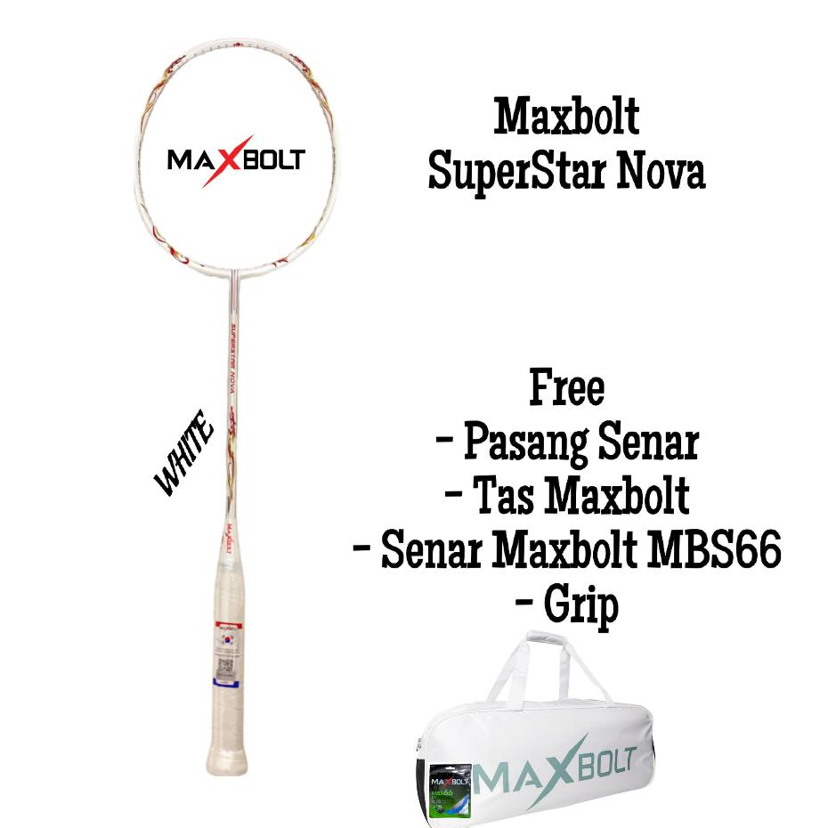 2410 / Raket Maxbolt Superstar Nova Raket Badminton Raket Maxbolt ORIGINAL