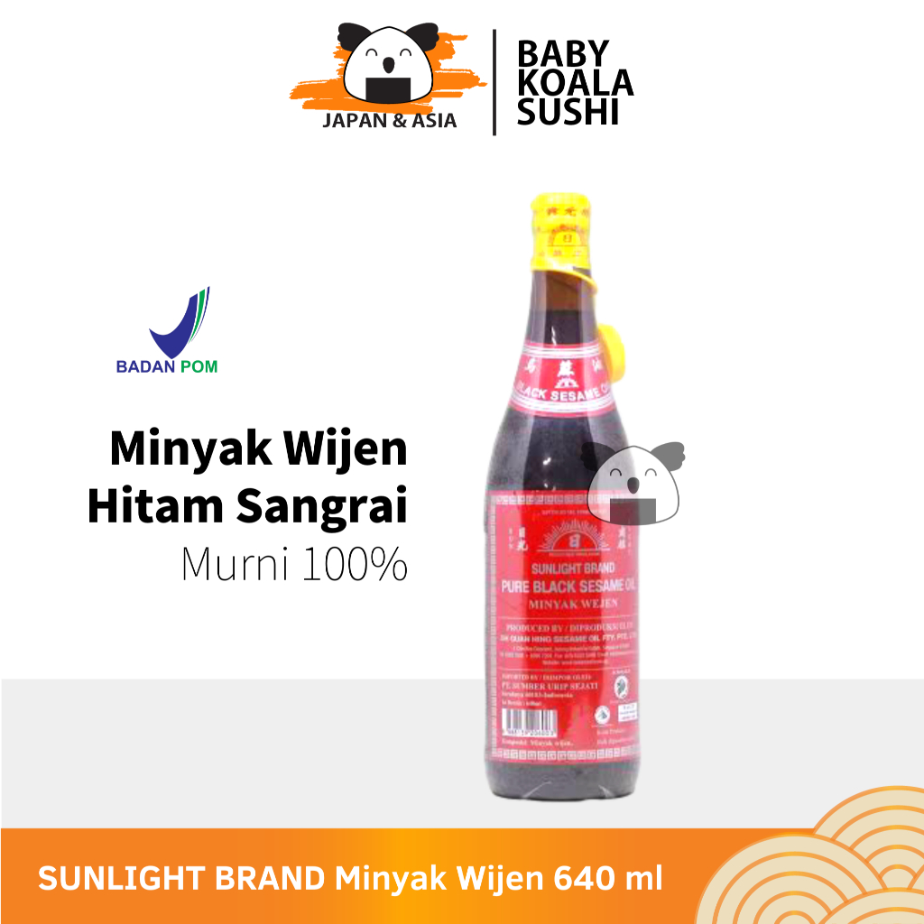 

SUNLIGHT BRAND Minyak Wijen Hitam Murni 100% 640 ml Halal │ Pure Black Sesame Oil Import