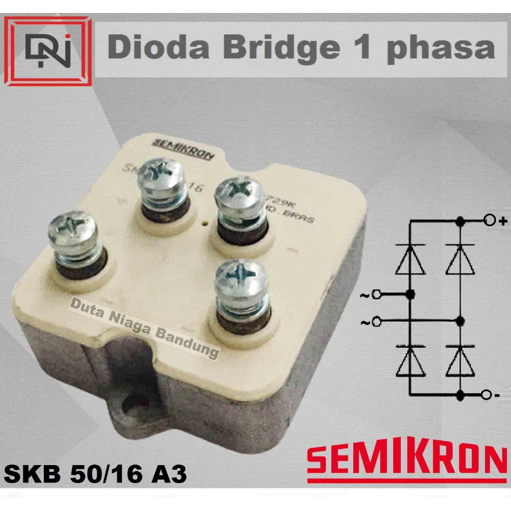 SKB 50/16 A3 Diode dioda Bridge Single Phase SEMIKRON satu phase SKB 50